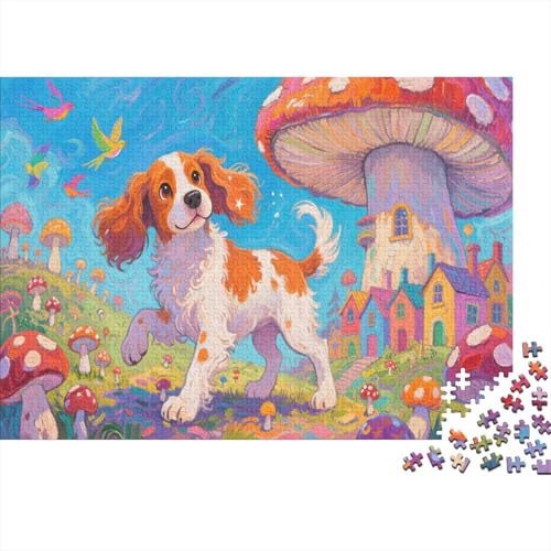 Springer Spaniel 1000 Teile Puzzle Puzzle Erwachsene Hund Pädagogisches Spiel Herausforderung Wohnungseinrichtung Schöne Geschenkidee 1000pcs (75x50cm) von VGDKAOBM