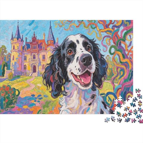 Springer Spaniel 1000 Teile Puzzle Puzzle Erwachsene Hund Puzzlespiel-Herausforderung Pädagogisches Spiel Herausforderung Home DekoRatteion Geschenke Für Erwachsene 1000pcs (75x50cm) von VGDKAOBM