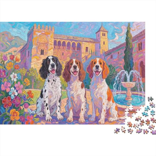 Springer Spaniel 1000 Teile Puzzle Puzzles Für Erwachsene Hund Pädagogisches Spiel Herausforderung Wohnungseinrichtung Schöne Geschenkidee 1000pcs (75x50cm) von VGDKAOBM