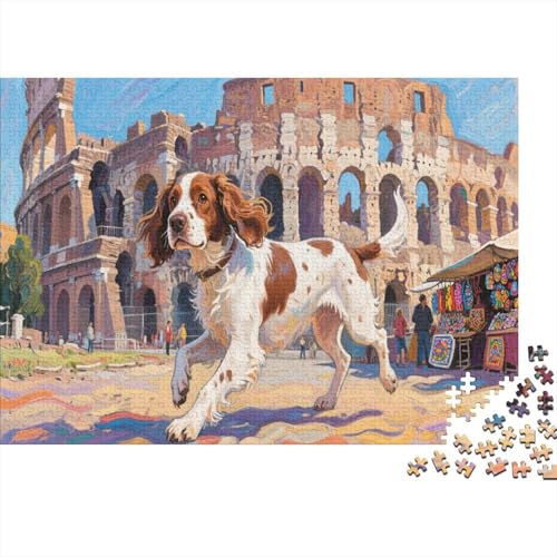Springer Spaniel 1000 Teile Puzzle Puzzles Für Erwachsene Hund Puzzlespiel-Herausforderung Pädagogisches Spiel Herausforderung Home DekoRatteion Geschenke Für Erwachsene 1000pcs (75x50cm) von VGDKAOBM