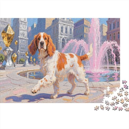 Springer Spaniel 1000 Teile Puzzles Puzzle Erwachsene Hund Pädagogisches Spiel Herausforderung Home DekoRatteion Geschenke Für Erwachsene 1000pcs (75x50cm) von VGDKAOBM