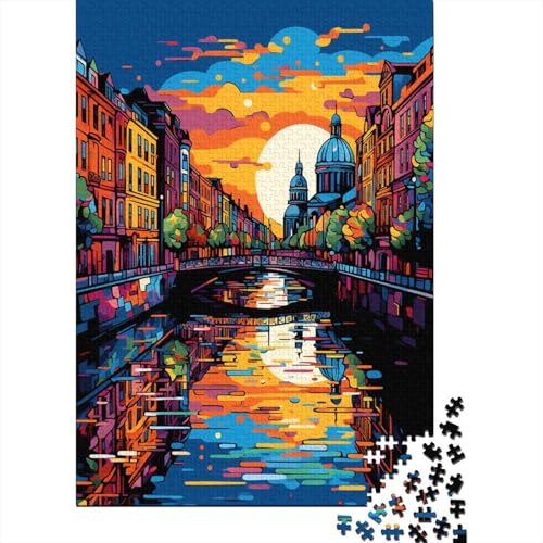 Stadtbild-Architektur 1000 Teile Puzzles Puzzles Für Erwachsene Pädagogisches Spiel Herausforderung Wohnungseinrichtung Geschenke Für Erwachsene 1000pcs (75x50cm) von VGDKAOBM