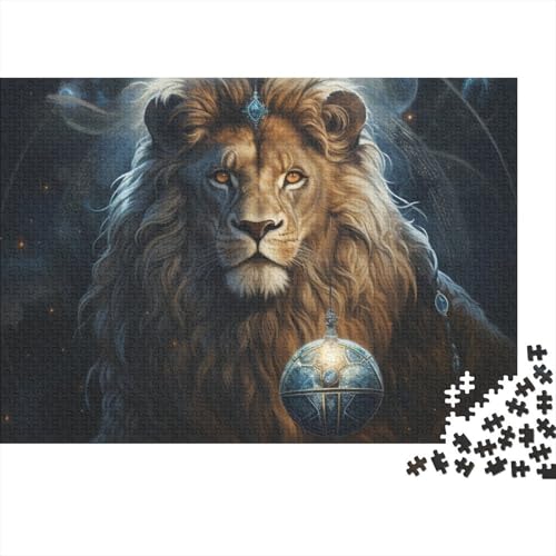 Sternenhimmel-Löwe 1000 Teile Puzzle Puzzle Erwachsene Tarot Style Pädagogisches Spiel Herausforderung Wohnungseinrichtung Geschenke Für Erwachsene 1000pcs (75x50cm) von VGDKAOBM