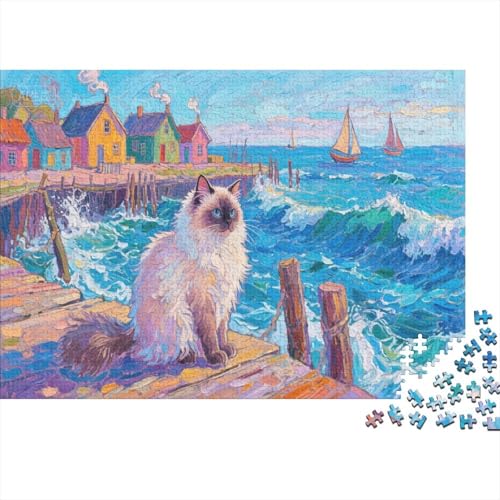Süße Katze 1000 Teile Puzzle Puzzle Erwachsene Pädagogisches Spiel Herausforderung Home Dekoration Geschenke Für Erwachsene 1000pcs (75x50cm) von VGDKAOBM