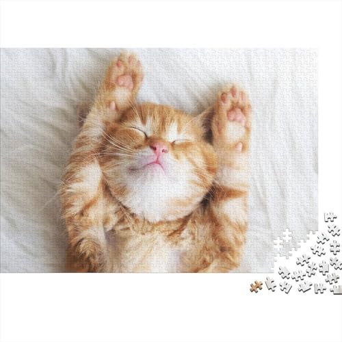 Süße kleine Katze 1000 Stück Puzzle Puzzle Erwachsene Katze Pädagogisches Spiel Herausforderung Home Dekoration Geschenke Für Erwachsene 1000pcs (75x50cm) von VGDKAOBM