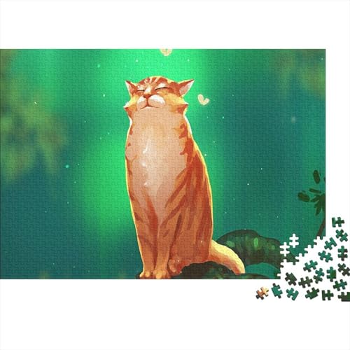 Süße kleine Katze 1000 Stück Puzzle Puzzles Für Erwachsene Katze Pädagogisches Spiel Herausforderung Wohnungseinrichtung Geschenke Für Erwachsene 1000pcs (75x50cm) von VGDKAOBM