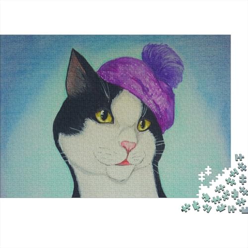Süße kleine Katze 1000 Teile Puzzle Puzzle Erwachsene Katze Pädagogisches Spiel Herausforderung Home Dekoration Geschenke Für Erwachsene 1000pcs (75x50cm) von VGDKAOBM