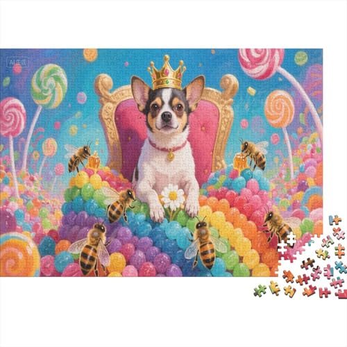 Süßer Hund 1000 Stück Puzzle Puzzles Für Erwachsene Pädagogisches Spiel Herausforderung Wohnungseinrichtung Schöne Geschenkidee 1000pcs (75x50cm) von VGDKAOBM