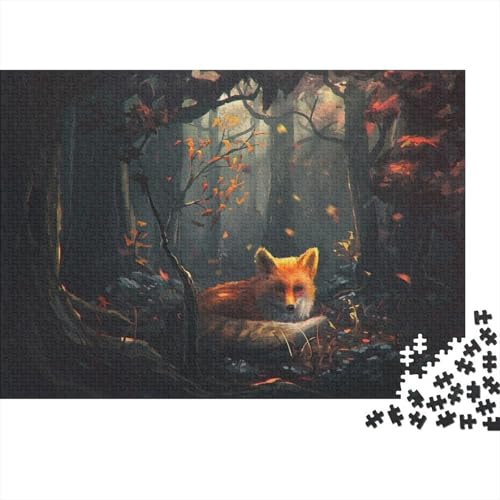 Süßer Kleiner Fuchs 1000 Stück Puzzle Puzzle Erwachsene Fuchs Pädagogisches Spiel Herausforderung Heimdekoration Geschenke Schöne Geschenkidee 1000pcs (75x50cm) von VGDKAOBM