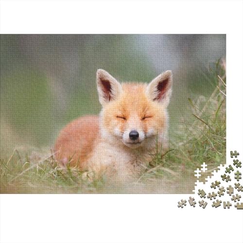 Süßer Kleiner Fuchs 1000 Stück Puzzle Puzzle Erwachsene Fuchs Pädagogisches Spiel Herausforderung Wohnungseinrichtung Schöne Geschenkidee 1000pcs (75x50cm) von VGDKAOBM