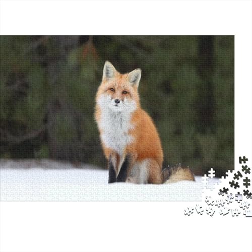 Süßer Kleiner Fuchs 1000 Stück Puzzle Puzzle Erwachsene Fuchs Puzzlespiel-Herausforderung Pädagogisches Spiel Herausforderung Home Dekoration Schöne Geschenkidee 1000pcs (75x50cm) von VGDKAOBM