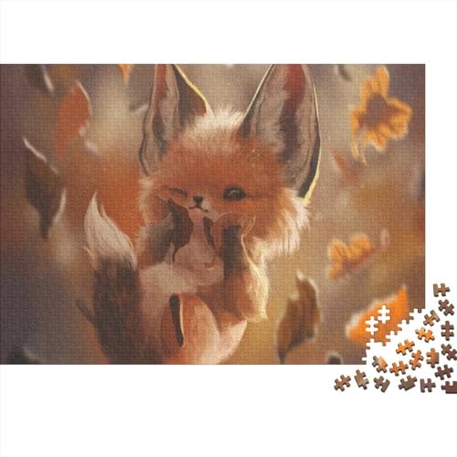 Süßer Kleiner Fuchs 1000 Teile Puzzle Puzzle Erwachsene Fuchs Pädagogisches Spiel Herausforderung Wohnungseinrichtung Schöne Geschenkidee 1000pcs (75x50cm) von VGDKAOBM