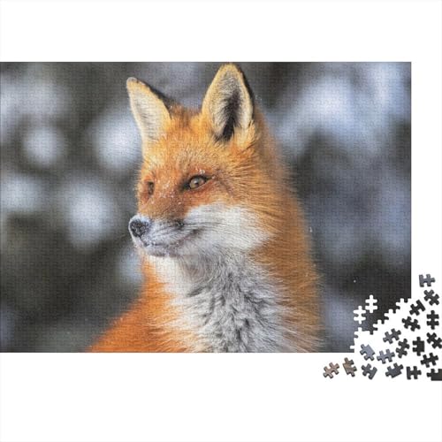 Süßer Kleiner Fuchs 1000 Teile Puzzles Puzzle Erwachsene Fuchs Puzzlespiel-Herausforderung Pädagogisches Spiel Herausforderung Home Dekoration Schöne Geschenkidee 1000pcs (75x50cm) von VGDKAOBM