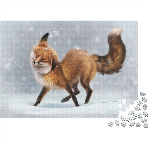 Süßer Kleiner Fuchs 1000 Teile Puzzles Puzzle Erwachsene Fuchs Puzzlespiel-Herausforderung Pädagogisches Spiel Herausforderung Home Dekoration Schöne Geschenkidee 1000pcs (75x50cm) von VGDKAOBM