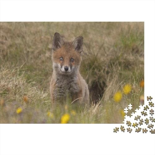Süßer Kleiner Fuchs 1000 Teile Puzzles Puzzles Für Erwachsene Fuchs Pädagogisches Spiel Herausforderung Heimdekoration Geschenke Schöne Geschenkidee 1000pcs (75x50cm) von VGDKAOBM