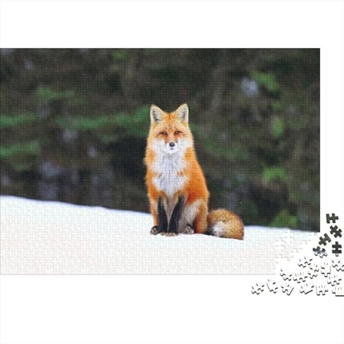 Süßer Kleiner Fuchs 1000 Teile Puzzles Puzzles Für Erwachsene Fuchs Pädagogisches Spiel Herausforderung Home Dekoration Schöne Geschenkidee 1000pcs (75x50cm) von VGDKAOBM