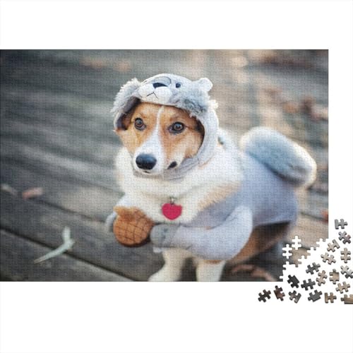 Süßer Kleiner Hund 1000 Stück Puzzle Puzzle Erwachsene Hund Pädagogisches Spiel Herausforderung Wohnungseinrichtung Schöne Geschenkidee 1000pcs (75x50cm) von VGDKAOBM
