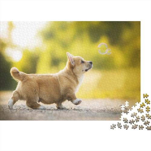 Süßer Kleiner Hund 1000 Teile Puzzle Puzzles Für Erwachsene Hund Puzzlespiel-Herausforderung Pädagogisches Spiel Herausforderung Home Dekoration Geschenke Für Erwachsene 1000pcs (75x50cm) von VGDKAOBM