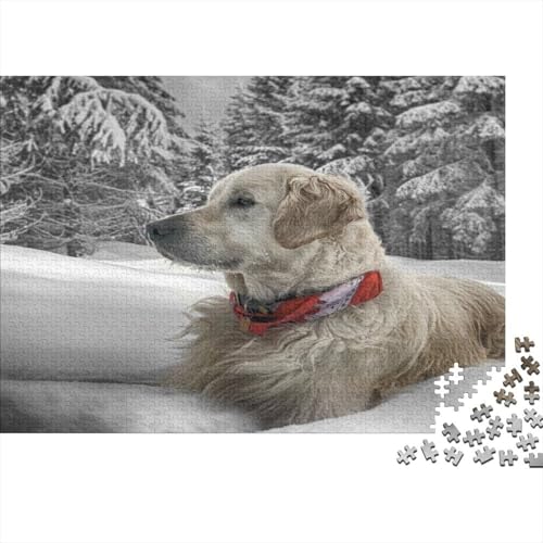 Süßer Kleiner Hund 1000 Teile Puzzle Puzzles Für Erwachsene Hund Puzzlespiel-Herausforderung Pädagogisches Spiel Herausforderung Home Dekoration Schöne Geschenkidee 1000pcs (75x50cm) von VGDKAOBM