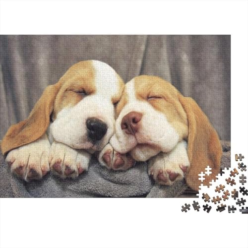 Süßer Kleiner Hund 1000 Teile Puzzles Puzzle Erwachsene Hund Puzzlespiel-Herausforderung Pädagogisches Spiel Herausforderung Home Dekoration Geschenke Für Erwachsene 1000pcs (75x50cm) von VGDKAOBM