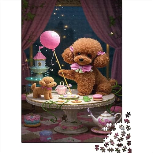 Teacup-Pudel 1000 Teile Puzzles Puzzle Erwachsene Pädagogisches Spiel Herausforderung Wohnungseinrichtung Schöne Geschenkidee 1000pcs (75x50cm) von VGDKAOBM