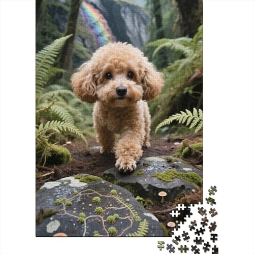 Teetassen-Pudel-Puzzles für Erwachsene, festliche Geschenke, anspruchsvolle Lernspiele, Heimdekoration für Erwachsene und Kinder ab 12 Jahren, 1000 Teile (75 x 50 cm) von VGDKAOBM