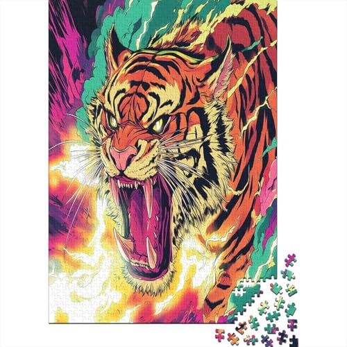 Tiger 1000 Stück Puzzle Puzzle Erwachsene Pädagogisches Spiel Herausforderung Home Dekoration Für Erwachsene Und Kinder Ab 14 Jahren 1000pcs (75x50cm) von VGDKAOBM