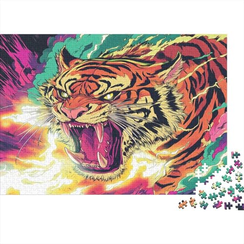 Tiger 1000 Stück Puzzle Puzzle Erwachsene Pädagogisches Spiel Herausforderung Wohnungseinrichtung Geschenke Für Erwachsene 1000pcs (75x50cm) von VGDKAOBM