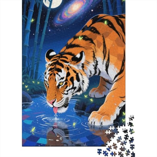 Tiger 1000 Teile Puzzle Puzzle Erwachsene Pädagogisches Spiel Herausforderung Wohnungseinrichtung Geschenke Für Erwachsene 1000pcs (75x50cm) von VGDKAOBM