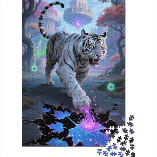 Tiger 1000 Teile Puzzles Puzzles Für Erwachsene Pädagogisches Spiel Herausforderung Heimdekoration Geschenke Schöne Geschenkidee 1000pcs (75x50cm) von VGDKAOBM