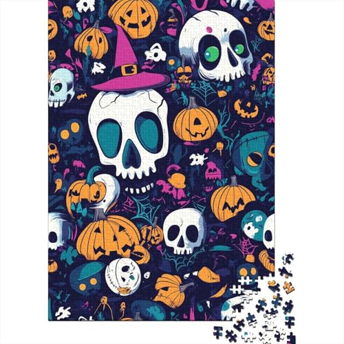 Totenkopf 1000 Teile Puzzles Puzzle Erwachsene Pädagogisches Spiel Herausforderung Wohnungseinrichtung Schöne Geschenkidee 1000pcs (75x50cm) von VGDKAOBM