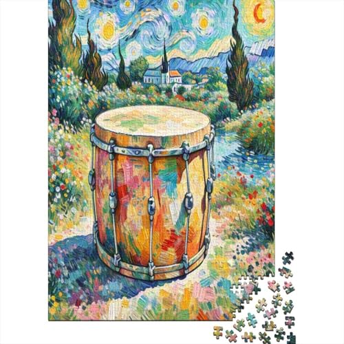 Trommel 1000 Stück Puzzle Puzzle Erwachsene Pädagogisches Spiel Herausforderung Home Dekoration Schöne Geschenkidee 1000pcs (75x50cm) von VGDKAOBM
