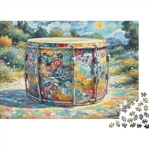 Trommel 1000 Teile Puzzles Puzzle Erwachsene Puzzlespiel-Herausforderung Pädagogisches Spiel Herausforderung Wohnungseinrichtung Schöne Geschenkidee 1000pcs (75x50cm) von VGDKAOBM