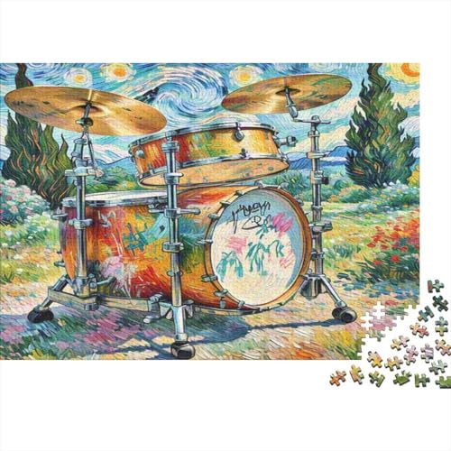 Trommel Set 1000 Teile Puzzle Puzzle Erwachsene Puzzlespiel-Herausforderung Pädagogisches Spiel Herausforderung Home Dekoration Geschenke Für Erwachsene 1000pcs (75x50cm) von VGDKAOBM
