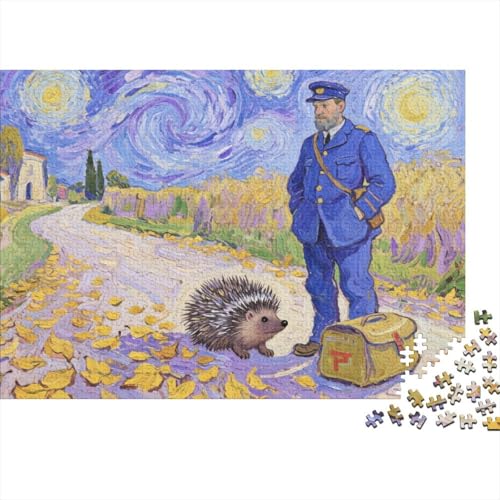 Waldigel 1000 Teile Puzzles Puzzle Erwachsene Pädagogisches Spiel Herausforderung Home Dekoration Geschenke Für Erwachsene 1000pcs (75x50cm) von VGDKAOBM