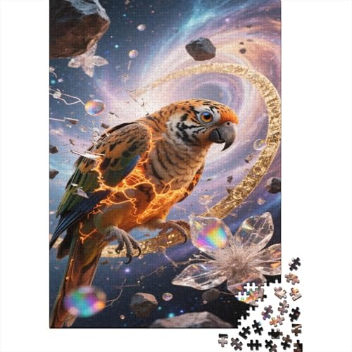 Wellensittich 1000 Teile Puzzle Puzzle Erwachsene Puzzlespiel-Herausforderung Pädagogisches Spiel Herausforderung Wohnungseinrichtung Schöne Geschenkidee 1000pcs (75x50cm) von VGDKAOBM