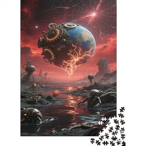 Weltraum-Planet 1000 Stück Puzzle Puzzle Erwachsene Sonnensystem Pädagogisches Spiel Herausforderung Wohnungseinrichtung Geschenke Für Erwachsene 1000pcs (75x50cm) von VGDKAOBM