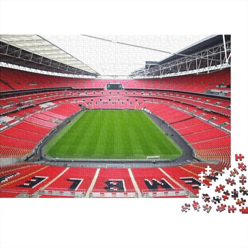 Wembley-Stadion 1000 Teile Puzzles Puzzle Erwachsene Fußball Pitches Puzzlespiel-Herausforderung Pädagogisches Spiel Herausforderung Home Dekoration Schöne Geschenkidee 1000pcs (75x50cm) von VGDKAOBM