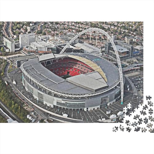 Wembley-Stadion 1000 Teile Puzzles Puzzles Für Erwachsene Fußball Puzzlespiel-Herausforderung Pädagogisches Spiel Herausforderung Wohnungseinrichtung Schöne Geschenkidee 1000pcs (75x50cm) von VGDKAOBM