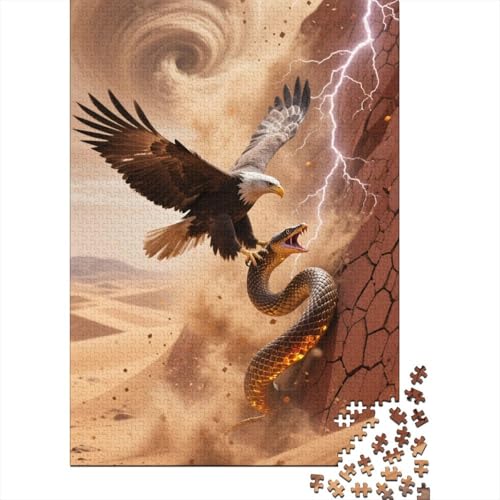 White-Tailed Adler 1000 Stück Puzzle Puzzle Erwachsene Pädagogisches Spiel Herausforderung Home Dekoration Für Erwachsene Und Kinder Ab 14 Jahren 1000pcs (75x50cm) von VGDKAOBM