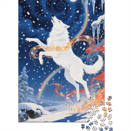 Wolf 1000 Stück Puzzle Puzzle Erwachsene Pädagogisches Spiel Herausforderung Home Dekoration Für Erwachsene Und Kinder Ab 14 Jahren 1000pcs (75x50cm) von VGDKAOBM
