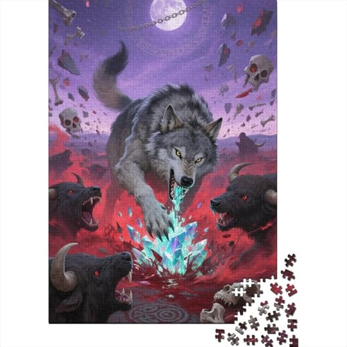 Wolf 1000 Stück Puzzle Puzzle Erwachsene Pädagogisches Spiel Herausforderung Home Dekoration Für Erwachsene Und Kinder Ab 14 Jahren 1000pcs (75x50cm) von VGDKAOBM
