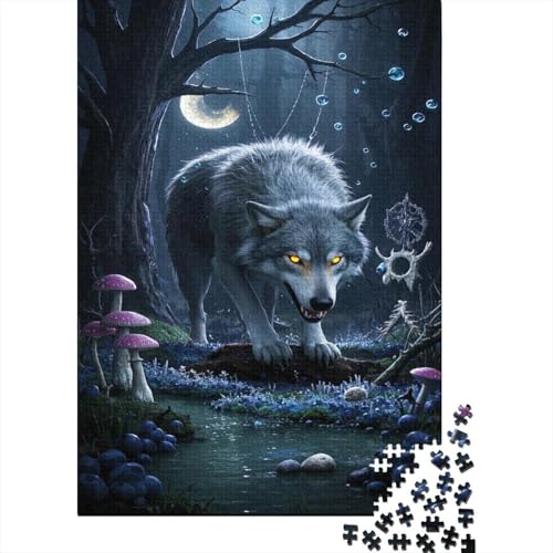 Wolf 1000 Stück Puzzle Puzzle Erwachsene Pädagogisches Spiel Herausforderung Home Dekoration Für Erwachsene Und Kinder Ab 14 Jahren 1000pcs (75x50cm) von VGDKAOBM