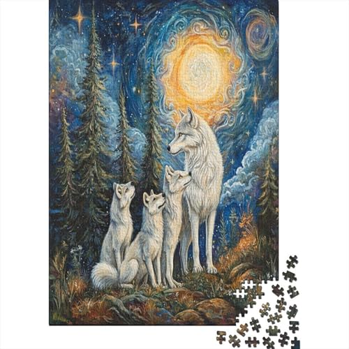 Wolf 1000 Stück Puzzle Puzzle Erwachsene Pädagogisches Spiel Herausforderung Home Dekoration Für Erwachsene Und Kinder Ab 14 Jahren 1000pcs (75x50cm) von VGDKAOBM