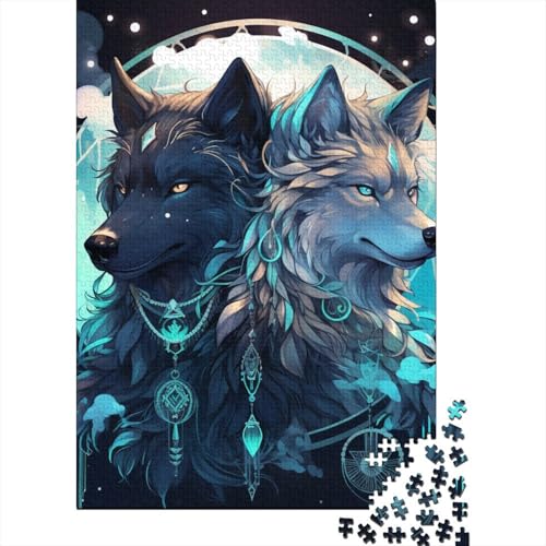Wolf 1000 Stück Puzzle Puzzle Erwachsene Pädagogisches Spiel Herausforderung Home Dekoration Für Erwachsene Und Kinder Ab 14 Jahren 1000pcs (75x50cm) von VGDKAOBM