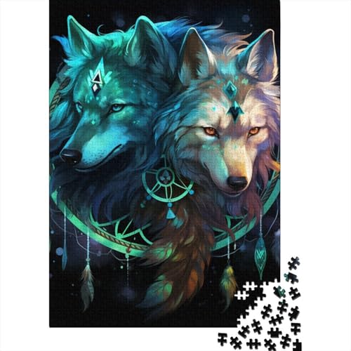 Wolf 1000 Stück Puzzle Puzzle Erwachsene Pädagogisches Spiel Herausforderung Home Dekoration Für Erwachsene Und Kinder Ab 14 Jahren 1000pcs (75x50cm) von VGDKAOBM
