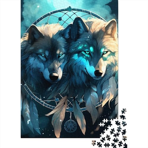 Wolf 1000 Teile Puzzle Puzzle Erwachsene Pädagogisches Spiel Herausforderung Wohnungseinrichtung Schöne Geschenkidee 1000pcs (75x50cm) von VGDKAOBM