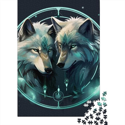 Wolf 1000 Teile Puzzle Puzzle Erwachsene Pädagogisches Spiel Herausforderung Wohnungseinrichtung Schöne Geschenkidee 1000pcs (75x50cm) von VGDKAOBM