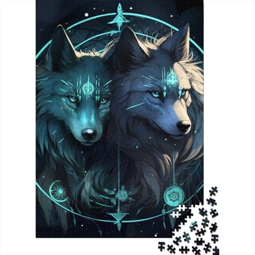 Wolf 1000 Teile Puzzle Puzzle Erwachsene Puzzlespiel-Herausforderung Pädagogisches Spiel Herausforderung Home Dekoration Geschenke Für Erwachsene 1000pcs (75x50cm) von VGDKAOBM