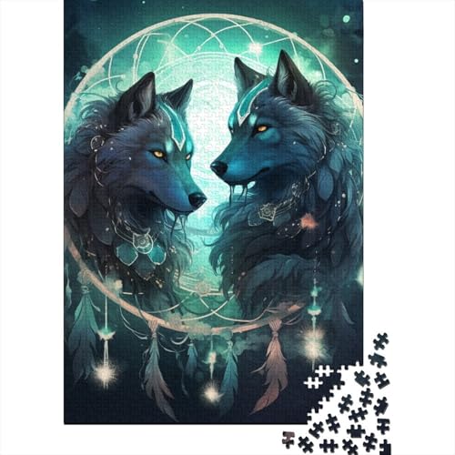 Wolf 1000 Teile Puzzle Puzzle Erwachsene Puzzlespiel-Herausforderung Pädagogisches Spiel Herausforderung Home Dekoration Geschenke Für Erwachsene 1000pcs (75x50cm) von VGDKAOBM